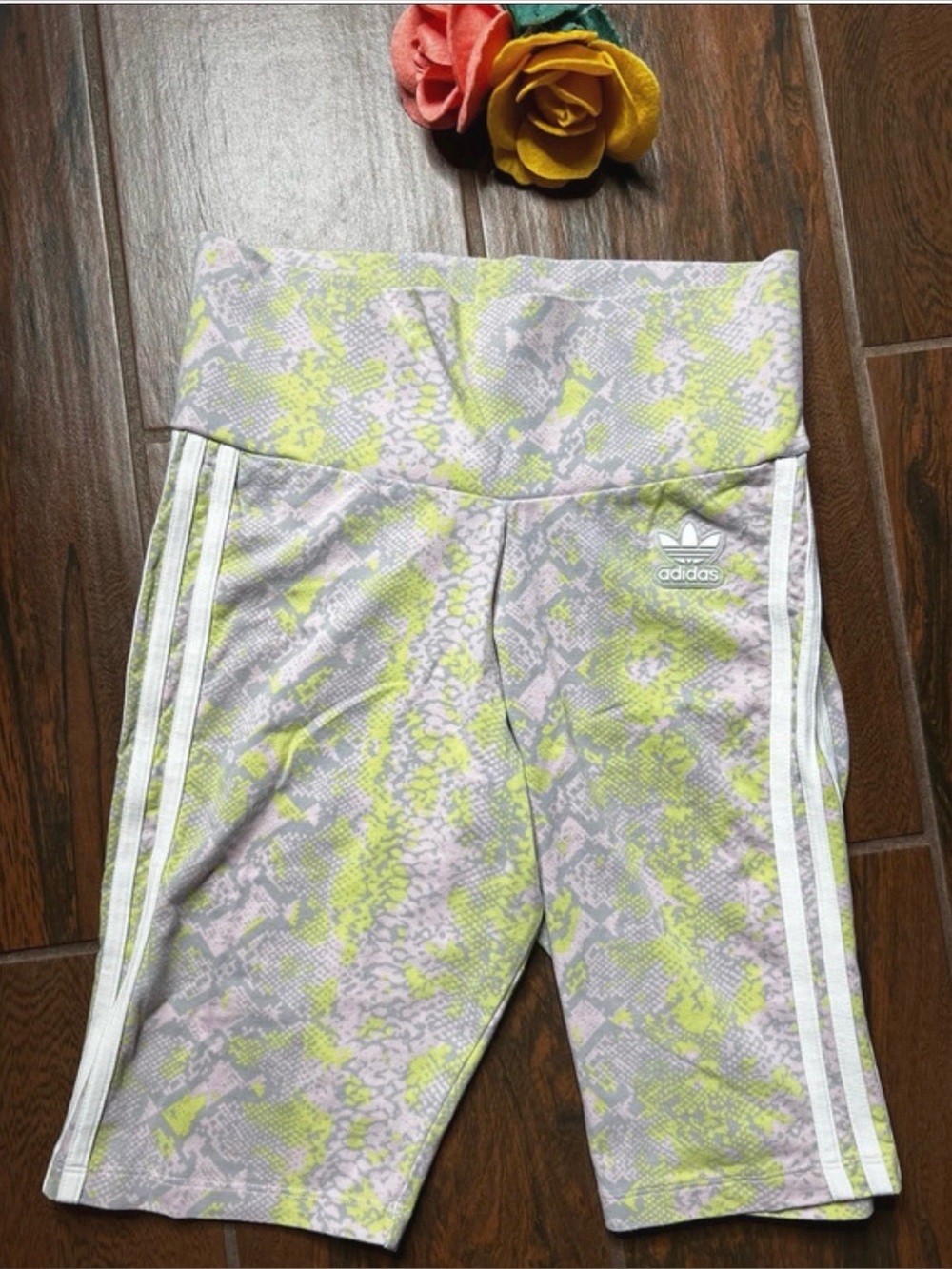 Adidas Originals Snake Print Bike Shorts Small
